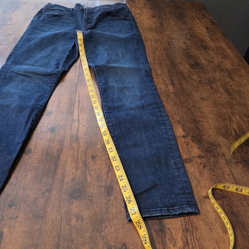 Old Navy Womens Rockstar Built In Sculpt Denim Jeans Dark Blue Wash Size 12 - Picture 3 of 9